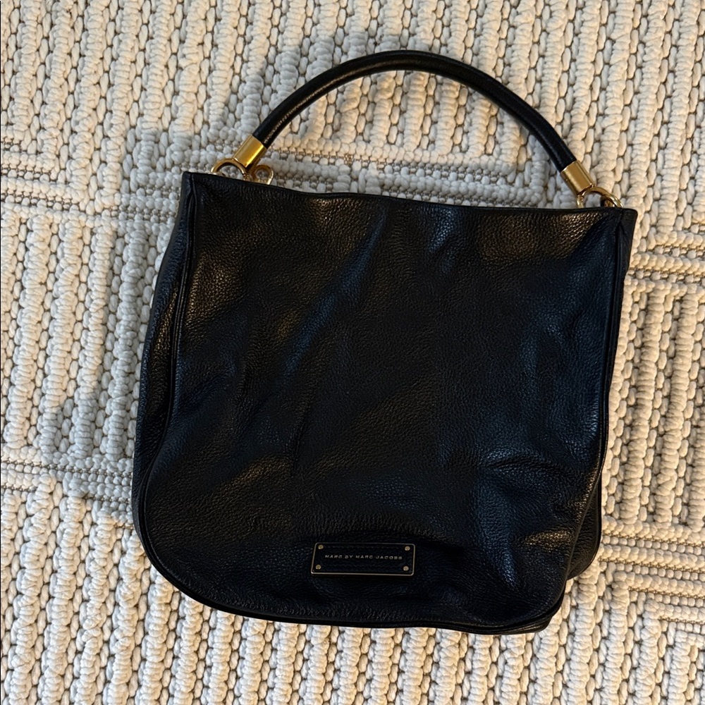 Marc by Marc Jacobs Black Hobo Bag with Gold Accents